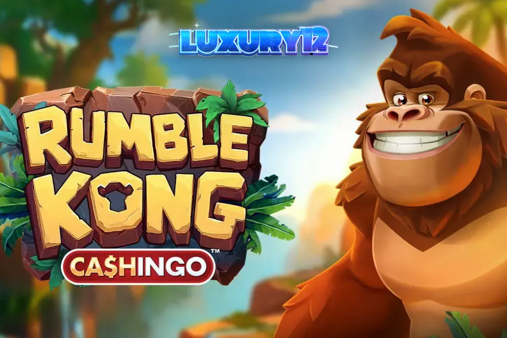 Tampilan visual slot Rumble Kong CASHINGO dengan tema hutan yang cerah